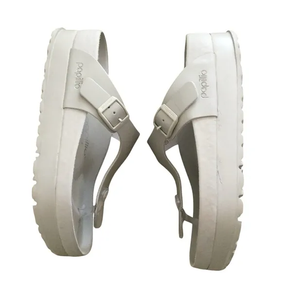 Birkenstock Women's Gizeh Flex Platform Sandals - Mineral Grey