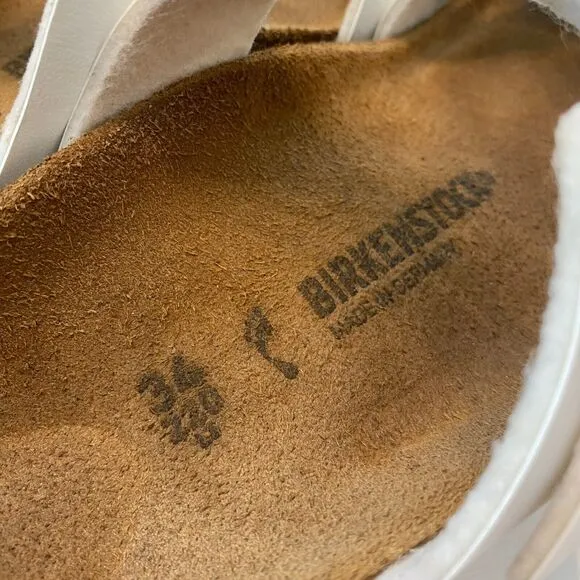 Birkenstock Women’s Mayari White Birko-Flor Slip On Sandals‎ EU 34 US Size 3