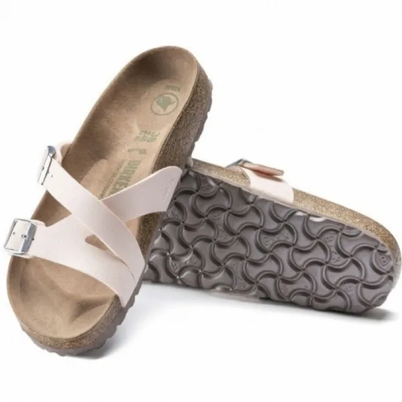 Birkenstock Yao Balance Vegan Birko-Flor Sandals Light Rose 7
