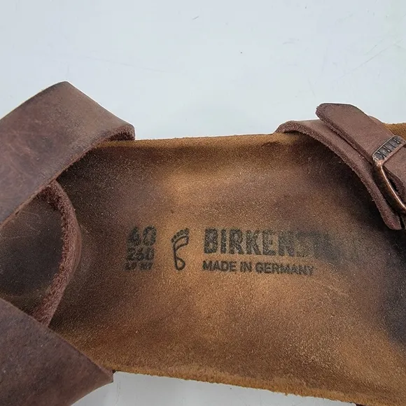 Birkenstock Yara Womens 9.5 Bohemian Brown Leather Ankle Wrap Minimalist Sandals