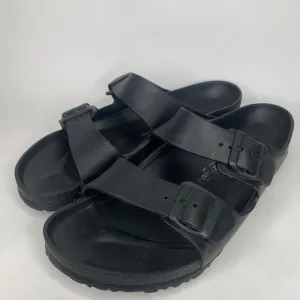 Birkenstocks Arizona Mens 46 Black Sandals Slide On Buckle Size 13 Rubber