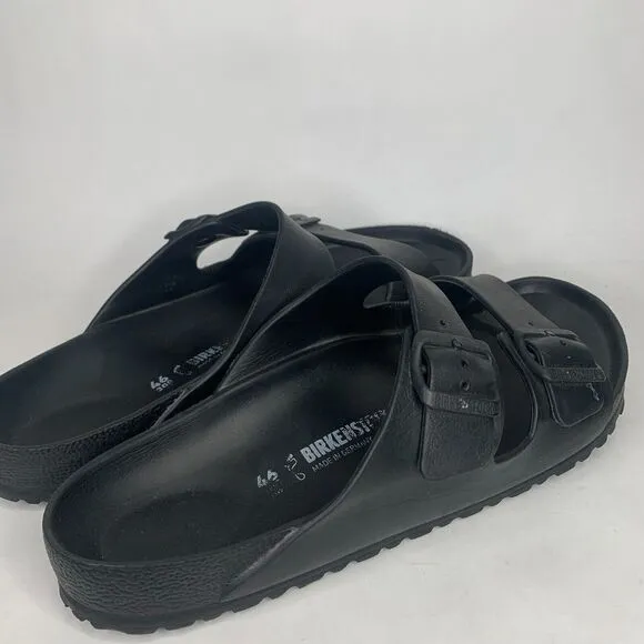 Birkenstocks Arizona Mens 46 Black Sandals Slide On Buckle Size 13 Rubber