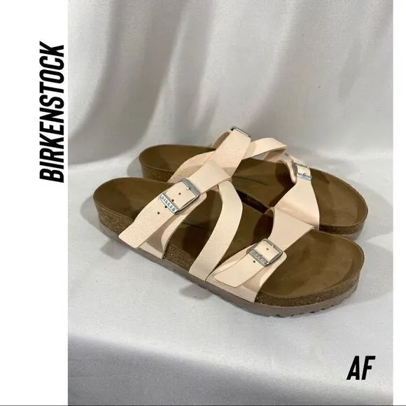 BIRKENSTOCK SYDNEY BIRKO-FLOR SANDALS GRACEFULLY CORAL SIZE 40