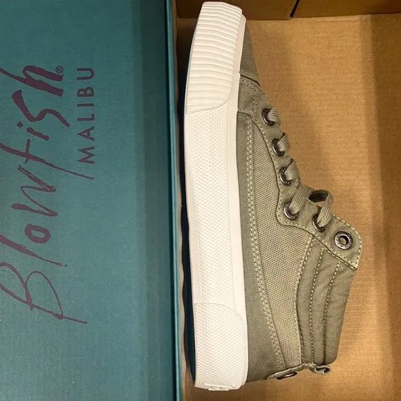 Blowfish Malibu Crawford Steel Gray Color Washed Canvas Mesh Slip On Sneakers
