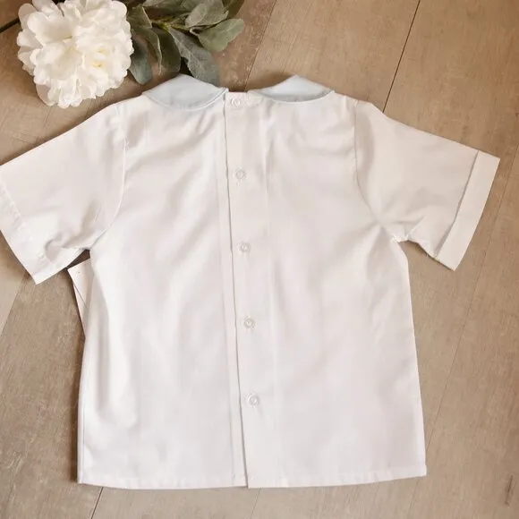 Blue &amp; White Dressy Heirloom Dressy Short Set Bailey Boys Ring Bearer Spring NWT