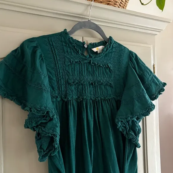BODEN Trim Detail Jersey Mini Dress | Emerald Green | US Size 14