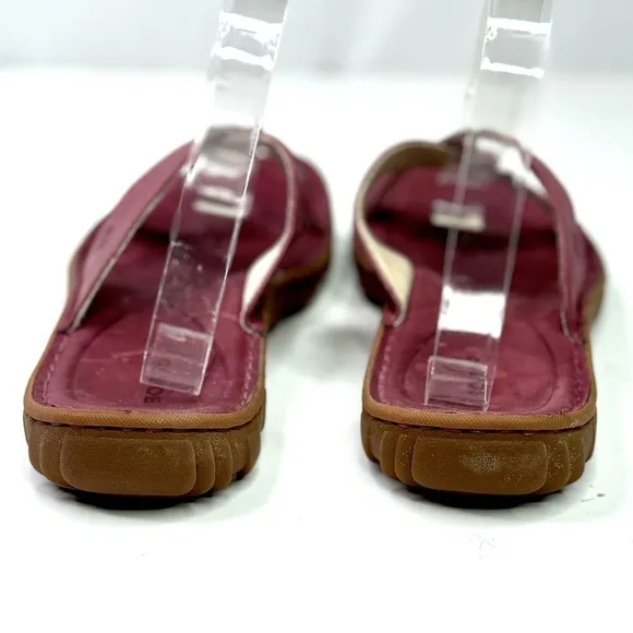 Bogs Todos Slides sandals Garnet wine red leather sandals 10