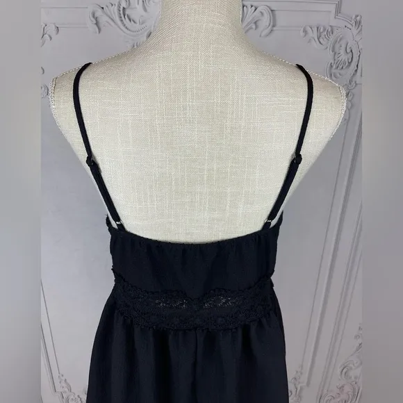 Bohemian Casual Cami V-neckline Flared Hem Summer Beach Dress