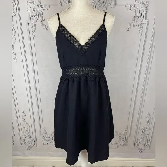 Bohemian Casual Cami V-neckline Flared Hem Summer Beach Dress