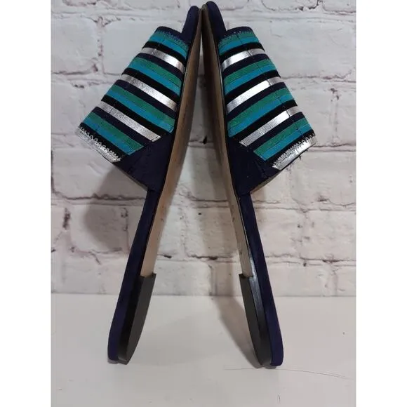 Botkier Marley Ultramarina Suede Leather Dlides Women's Size 7 $148 MSRP