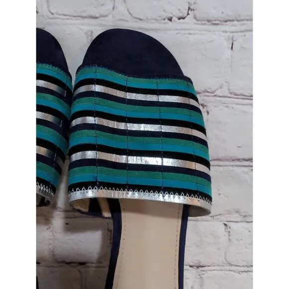 Botkier Marley Ultramarina Suede Leather Dlides Women's Size 7 $148 MSRP