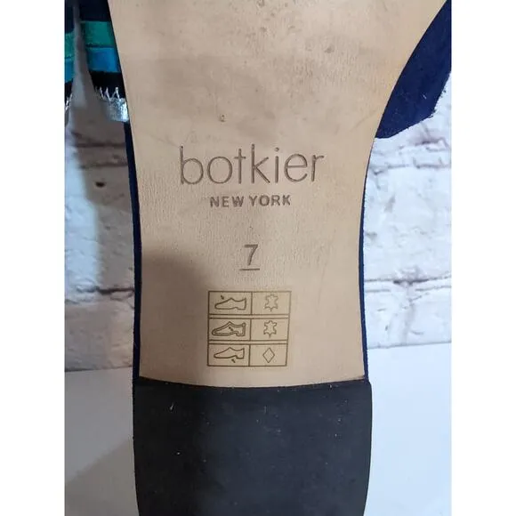 Botkier Marley Ultramarina Suede Leather Dlides Women's Size 7 $148 MSRP