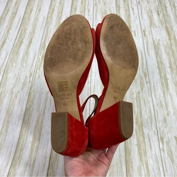 Botkier Red Suede Heeled Sandals