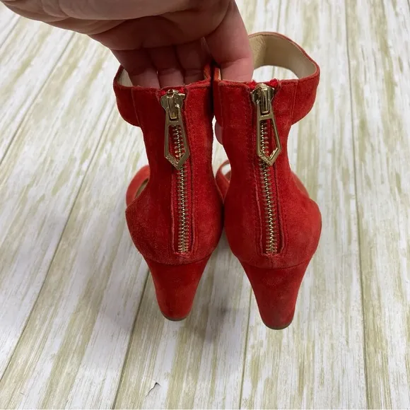 Botkier Red Suede Heeled Sandals