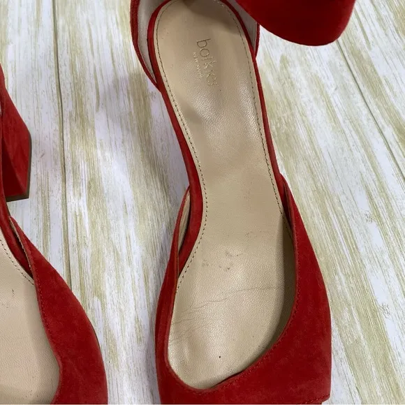 Botkier Red Suede Heeled Sandals