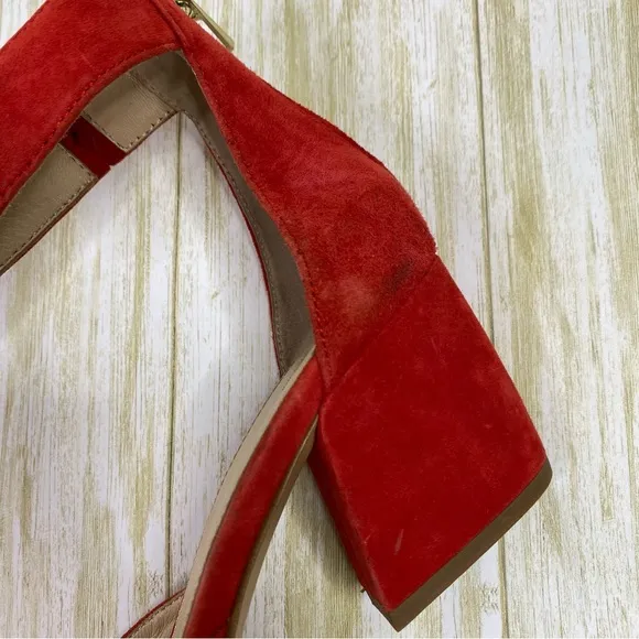 Botkier Red Suede Heeled Sandals