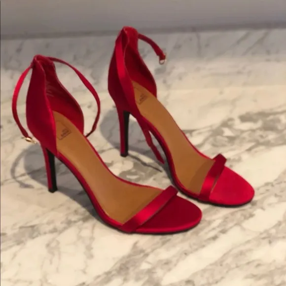 Brand New, 14th &amp; Union Anika Sandals Satin Red heels. Selling the Red P…