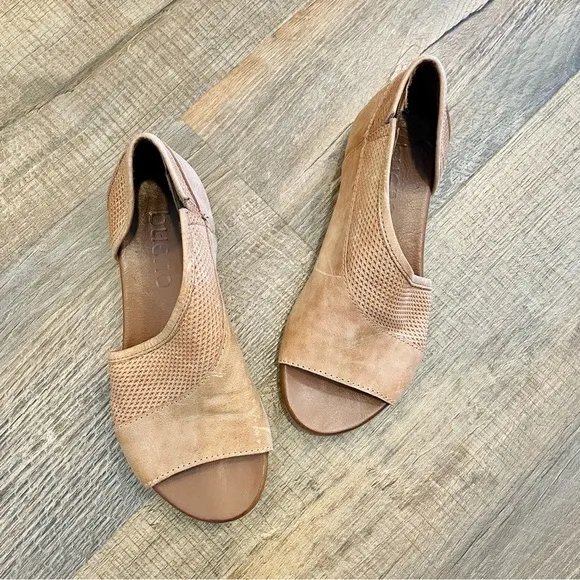 Bueno Tahiti Half d’Orsay Leather Sandals