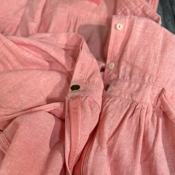 By Anthropologie Linen Blend Romper [13105]