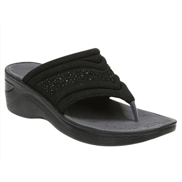 BZEES / Dazzle Me / Cloud Technology / Black / Platform Sandals / With Comfort