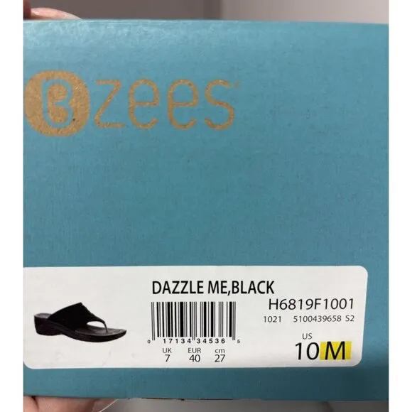 BZEES / Dazzle Me / Cloud Technology / Black / Platform Sandals / With Comfort