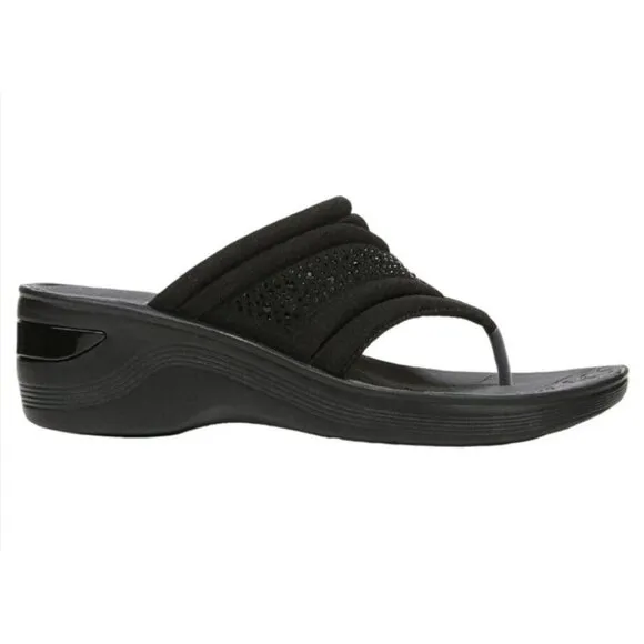 BZEES / Dazzle Me / Cloud Technology / Black / Platform Sandals / With Comfort