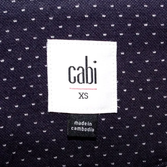 Cabi &quot;Harbor&quot; Cinched Waist Navy and White Striped Jacket