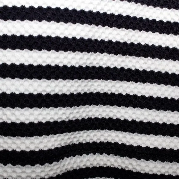 Cabi &quot;Harbor&quot; Cinched Waist Navy and White Striped Jacket