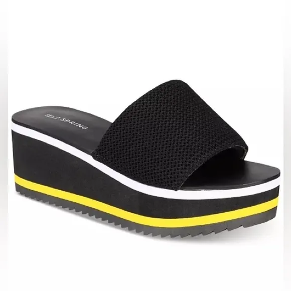 Call It Spring Macy’s Larelasien platform slip on sports sandals Sz-7.5   A