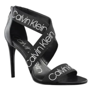 Calvin Klein CK Logo Salas Dress Sandal Heel Strap