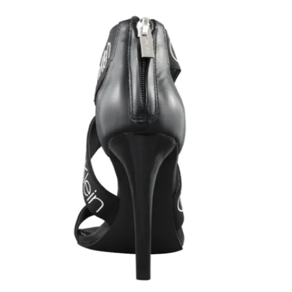 Calvin Klein CK Logo Salas Dress Sandal Heel Strap