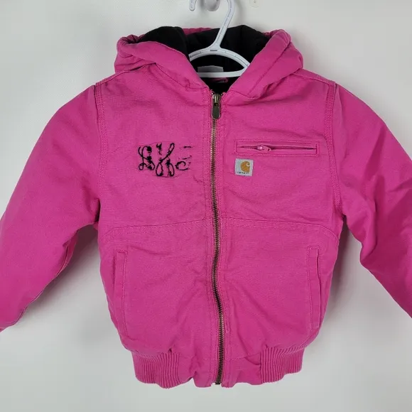 Carhartt Little Girls Hooded Warm Jacket Sz XS/6