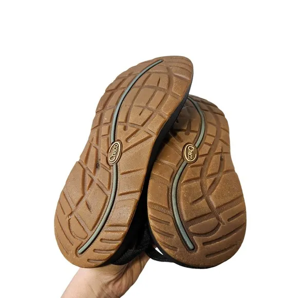 Chaco 10 Unaweep Z2 Vibram Hiking Comfort Sandals Blue Chevron Gorpcore Sport