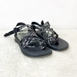 Chaco 9 Womens Clasic Scatter Black White Zx3 Strap Walking Hiking Sandals