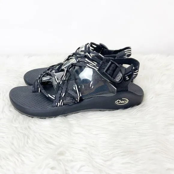 Chaco 9 Womens Clasic Scatter Black White Zx3 Strap Walking Hiking Sandals