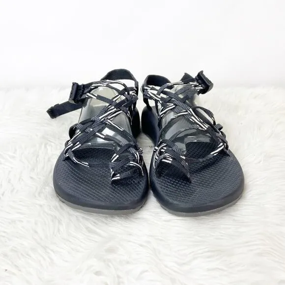 Chaco 9 Womens Clasic Scatter Black White Zx3 Strap Walking Hiking Sandals