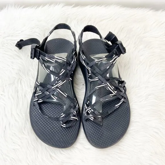 Chaco 9 Womens Clasic Scatter Black White Zx3 Strap Walking Hiking Sandals
