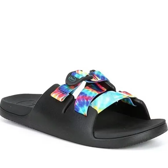 Chaco Chillos Slide Sandals Tie Dye New Youth Size 6
