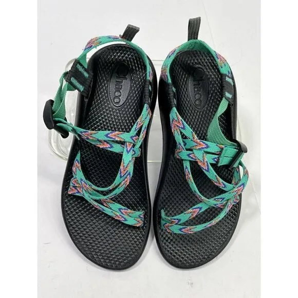 Chaco Girls ZX/1 Classic Size 4 US Teal Non Marking Sole Water Hiking Walking