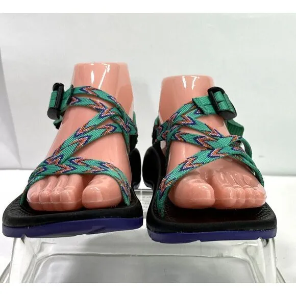 Chaco Girls ZX/1 Classic Size 4 US Teal Non Marking Sole Water Hiking Walking