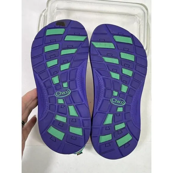 Chaco Girls ZX/1 Classic Size 4 US Teal Non Marking Sole Water Hiking Walking