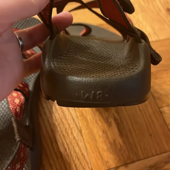 Chaco Hiking/Walking Red Strapped Sandals with Toe Strap Womens US 8