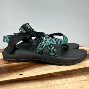 Chaco JCH108685 Men's 13 Strappy Green Black Blue Adjustable Hiking Sandals New!