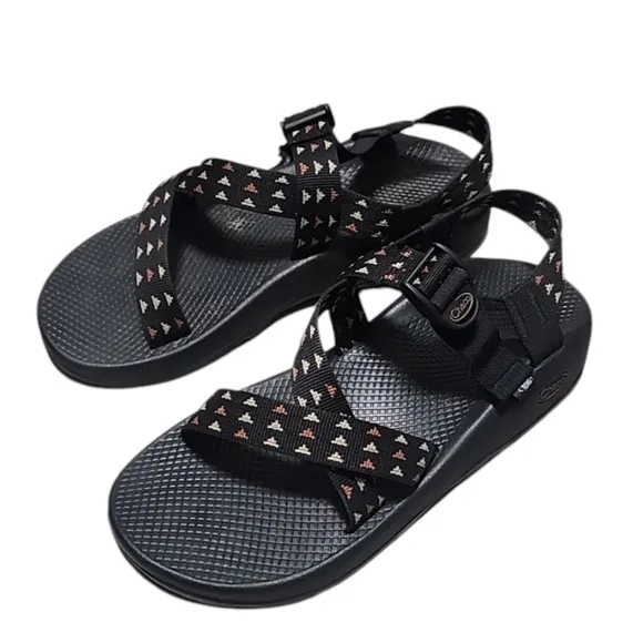 CHACO Lowdown Sandal Mens 11 Black Adjustable Strappy Hiking Hippie Travel