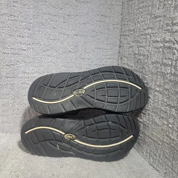 Chaco Mega Z Cloud Women's Size US 8 Black White Hiking Adjustable Strap Sandals