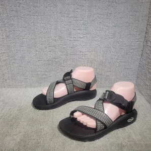 Chaco Mega Z Cloud Women's Size US 8 Black White Hiking Adjustable Strap Sandals