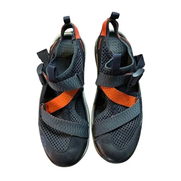 Chaco Men's Sandals Odyssey Closed toe Water Hiking Blue Orange sz 9 J106467