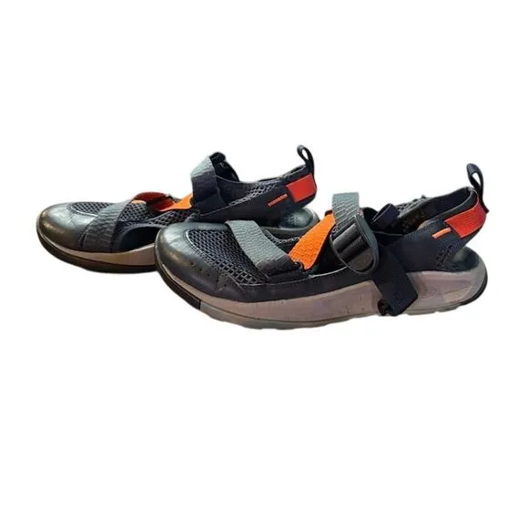 Chaco Men's Sandals Odyssey Closed toe Water Hiking Blue Orange sz 9 J106467
