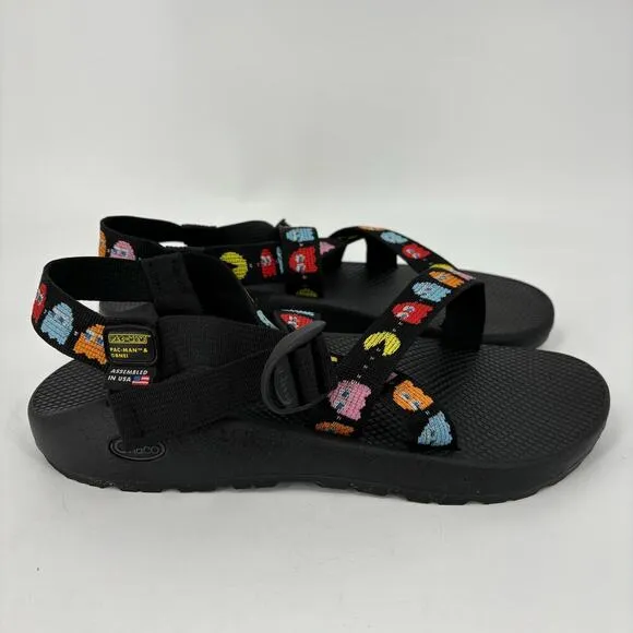 Chaco Men's Size 12 Classic Pac-Man Sandals Scaredy Ghost Black