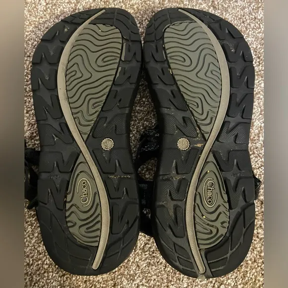 Chaco Sandals Womens Sz 7 Z/2 Casual Classic Strappy Flats Comfort Black